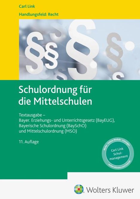 Schulordnung für die Mittelschulen, Buch