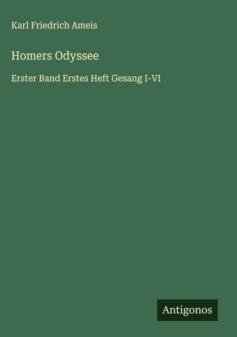 Karl Friedrich Ameis: Homers Odyssee, Buch