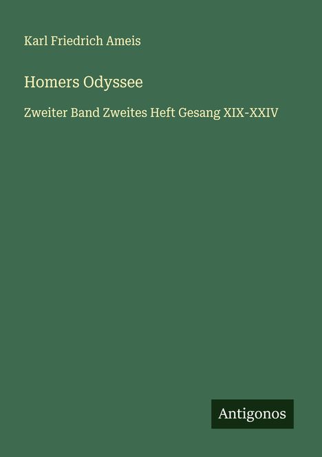 Karl Friedrich Ameis: Homers Odyssee, Buch