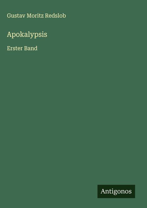 Gustav Moritz Redslob: Apokalypsis, Buch