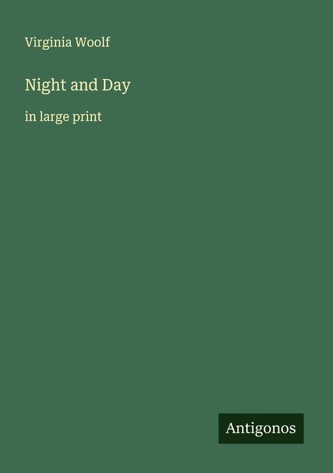Virginia Woolf: Night and Day, Buch