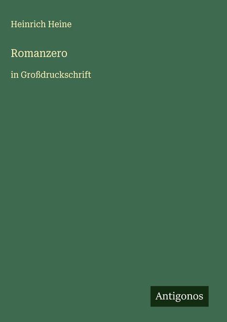 Heinrich Heine: Romanzero, Buch
