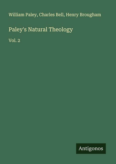 William Paley: Paley's Natural Theology, Buch