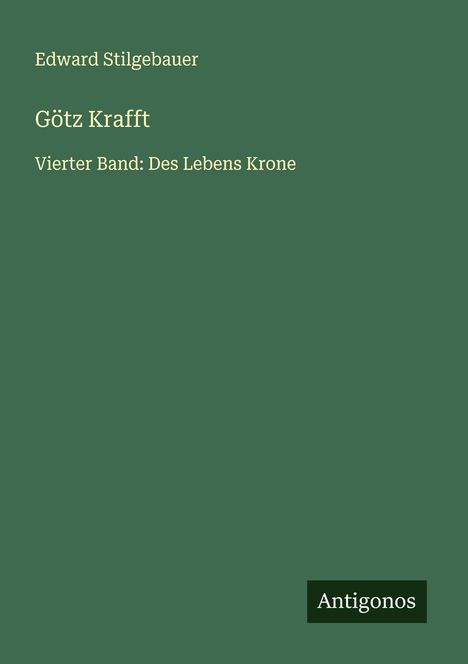 Edward Stilgebauer: Götz Krafft, Buch