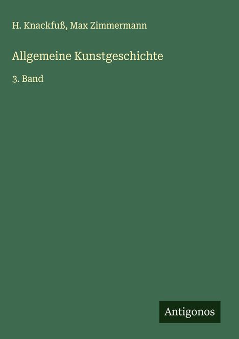 H. Knackfuß: Allgemeine Kunstgeschichte, Buch