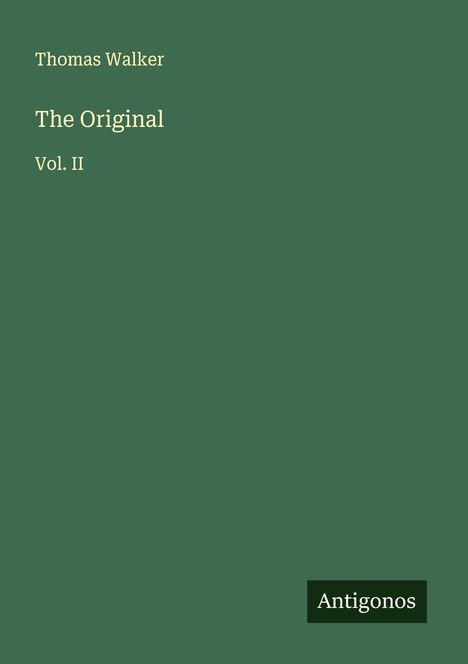 Thomas Walker: The Original, Buch