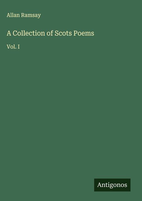 Allan Ramsay: A Collection of Scots Poems, Buch