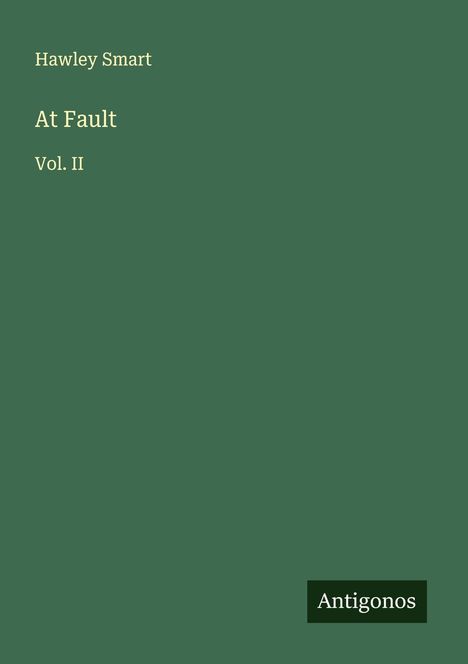 Hawley Smart: At Fault, Buch