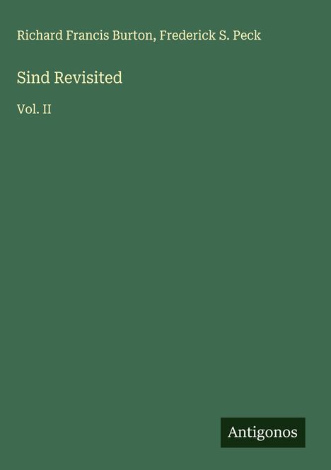Richard Francis Burton: Sind Revisited, Buch