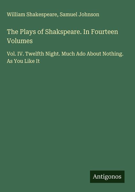 William Shakespeare: The Plays of Shakspeare. In Fourteen Volumes, Buch