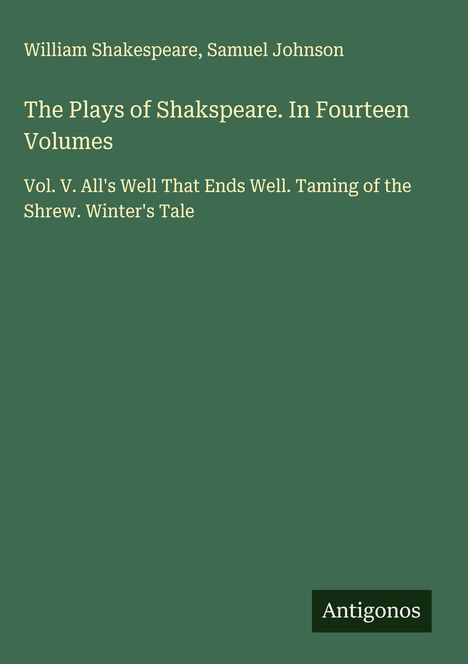 William Shakespeare: The Plays of Shakspeare. In Fourteen Volumes, Buch