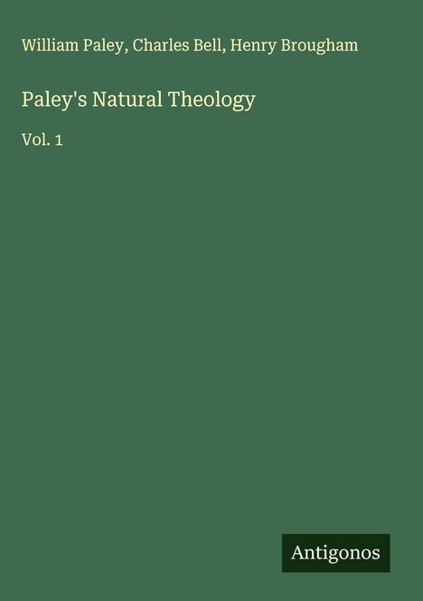 William Paley: Paley's Natural Theology, Buch