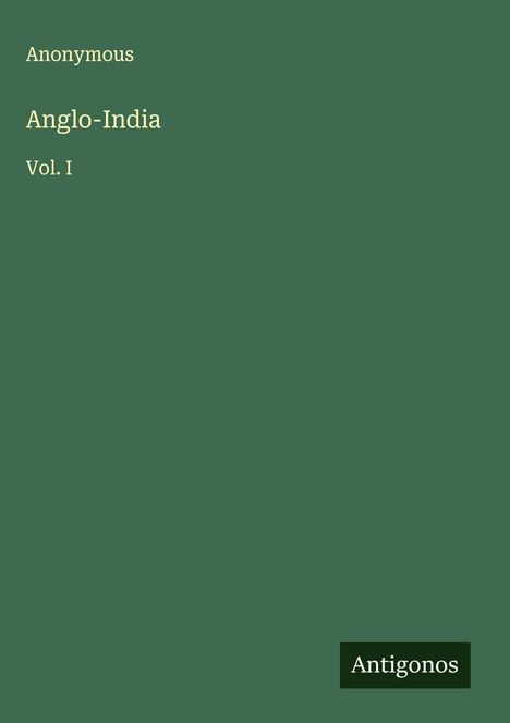 Anonymous: Anglo-India, Buch