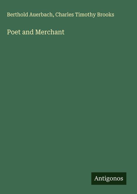 Berthold Auerbach: Poet and Merchant, Buch
