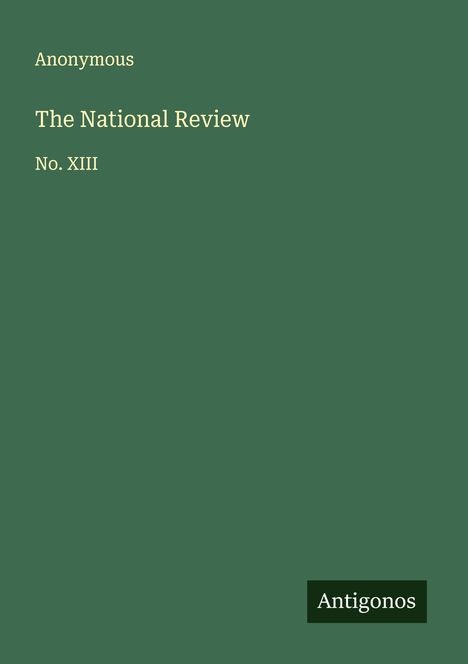 Anonymous: The National Review, Buch