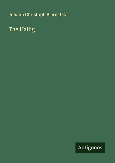 Johann Christoph Biernatzki: The Hallig, Buch