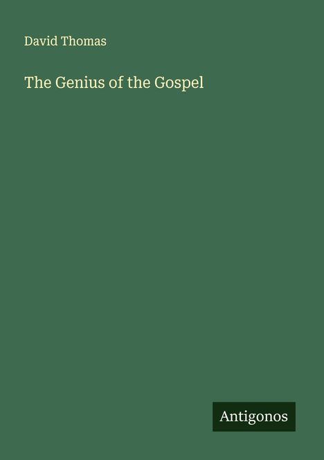 David Thomas: The Genius of the Gospel, Buch