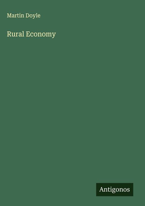 Martin Doyle: Rural Economy, Buch