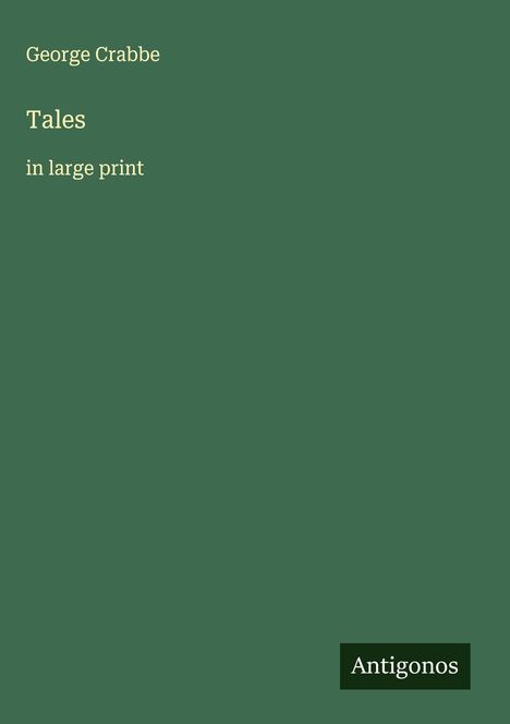 George Crabbe: Tales, Buch