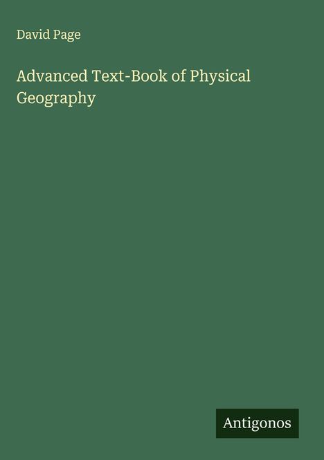 David Page: Advanced Text-Book of Physical Geography, Buch