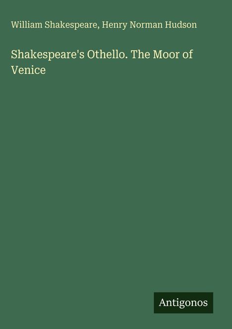 William Shakespeare: Shakespeare's Othello. The Moor of Venice, Buch