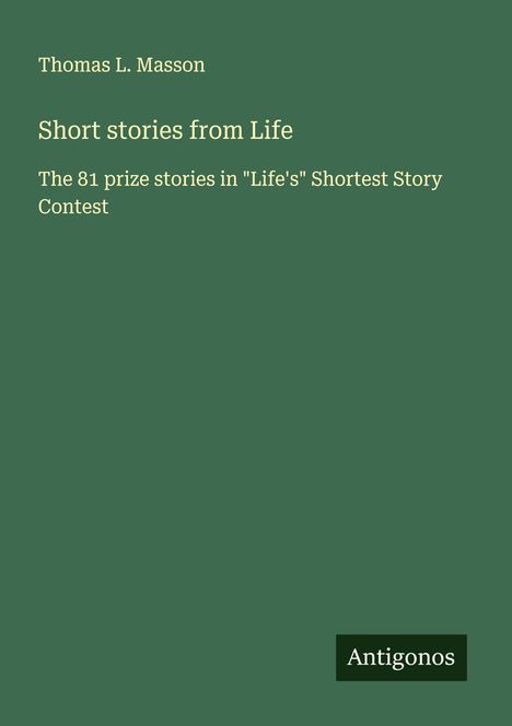 Thomas L. Masson: Short stories from Life, Buch