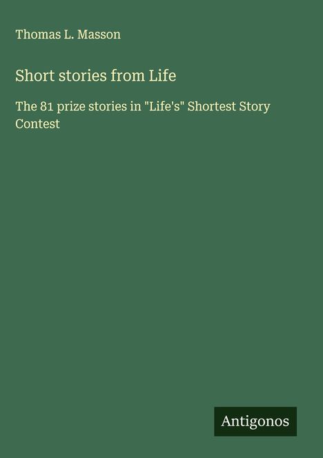 Thomas L. Masson: Short stories from Life, Buch