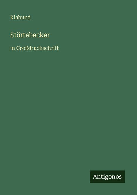 Klabund: Störtebecker, Buch