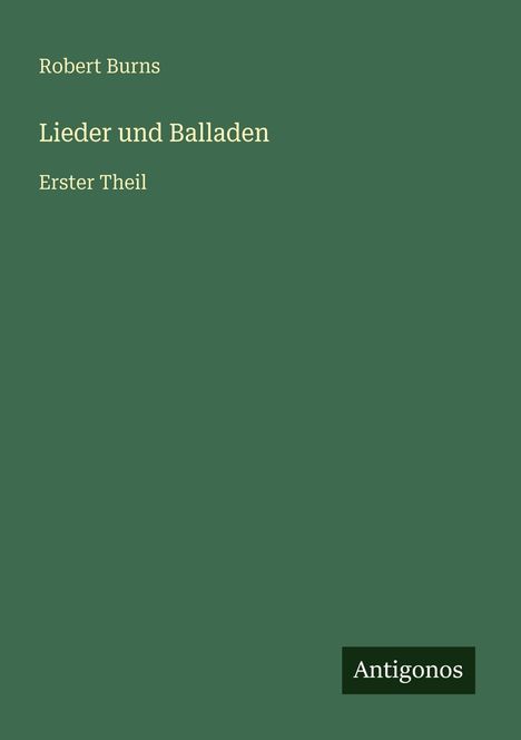Robert Burns (1759-1796): Lieder und Balladen, Buch