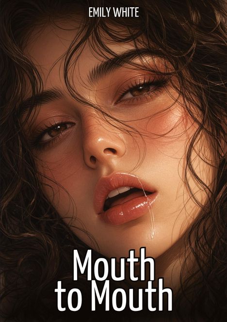 Oben steht "EMILY WHITE", unten "Mouth to Mouth". Nahaufnahme eines Gesichts, sinnlicher Ausdruck, leicht geöffnete Lippen.