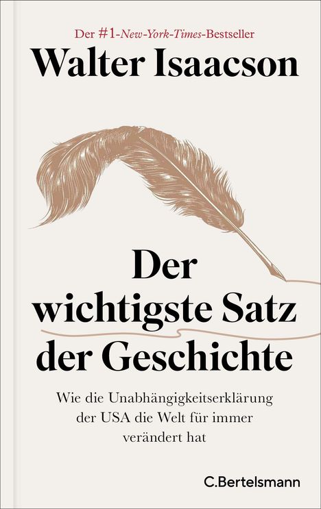 Text: "Der wichtigste Satz der Geschichte. Wie die Unabhängigkeitserklärung der USA die Welt für immer verändert hat." Illustration: Feder.