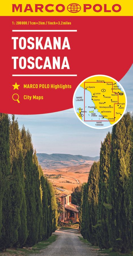 MARCO POLO Regionalkarte Italien 07 Toskana 1:200.000, Karten
