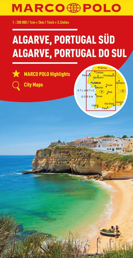 MARCO POLO Regionalkarte Algarve, Portugal Süd 1:200.000, Karten