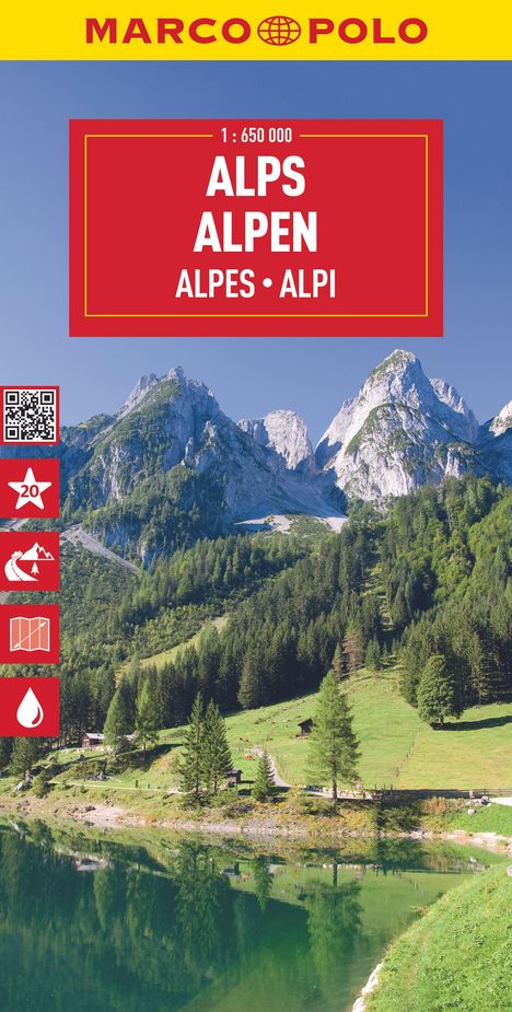 MARCO POLO Reisekarte Alpen 1:650.000, Karten