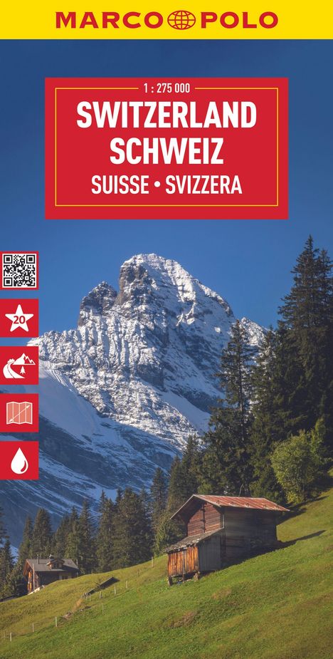 MARCO POLO Reisekarte Schweiz 1:275.000, Karten