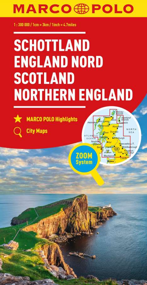 MARCO POLO Regionalkarte Schottland, England Nord 1:300.000, Karten