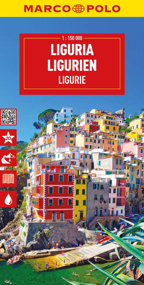 MARCO POLO Reisekarte Italien 05 Ligurien 1:150.000, Karten