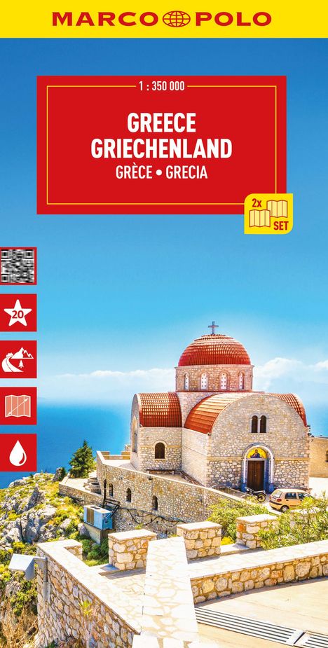 MARCO POLO Reisekarte Griechenland (2-Karten-Set) 1:350.000, Karten