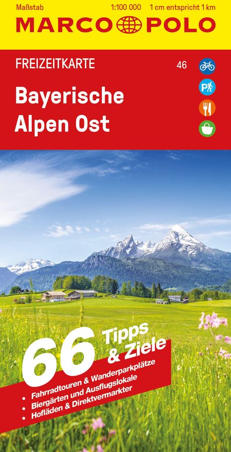 MARCO POLO Freizeitkarte 46 Bayerische Alpen Ost 1:100.000, Karten