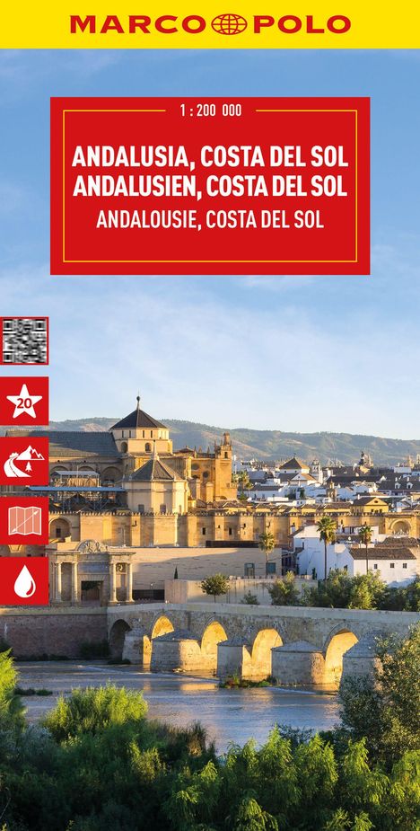 MARCO POLO Reisekarte Andalusien, Costa del Sol 1:200.000, Karten