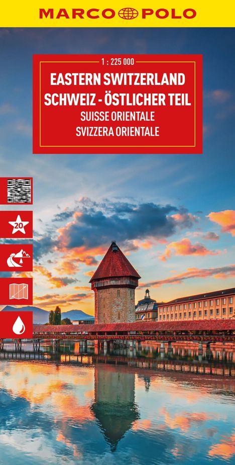 MARCO POLO Reisekarte Schweiz 02 Schweiz - Östlicher Teil 1:225.000, Karten