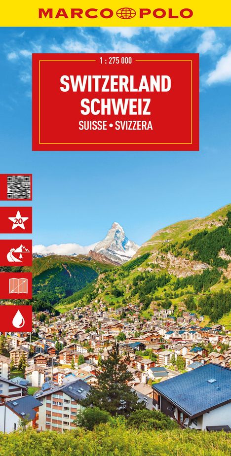 MARCO POLO Reisekarte Schweiz 1:275.000, Karten