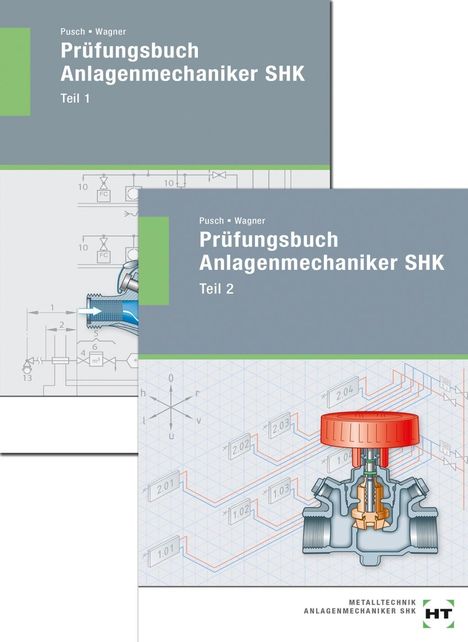 Peter Pusch: Prüfungsbuch Anlagenmechaniker SHK. Teil 1 und Teil 2, Buch