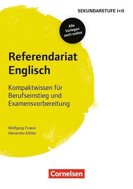 Wolfgang Froese: Fachreferendariat Sekundarstufe I und II Englisch, Buch