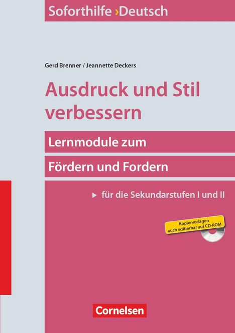 Gerd Brenner: Brenner, J: Soforthilfe Deutsch: Ausdruck und Stil, Buch