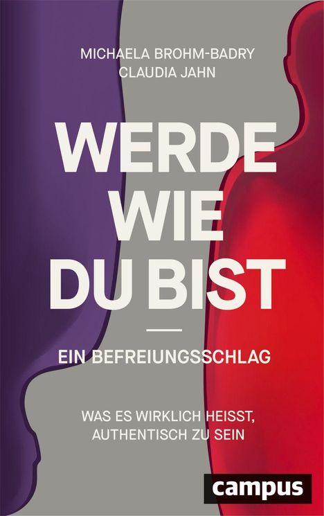 "Werde wie du bist" von Michaela Brohm-Badry und Claudia Jahn. Illustration mit lila und rotem Hintergrund.