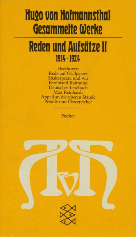 Hugo von Hofmannsthal: Hofmannsthal, H: REden II, Buch