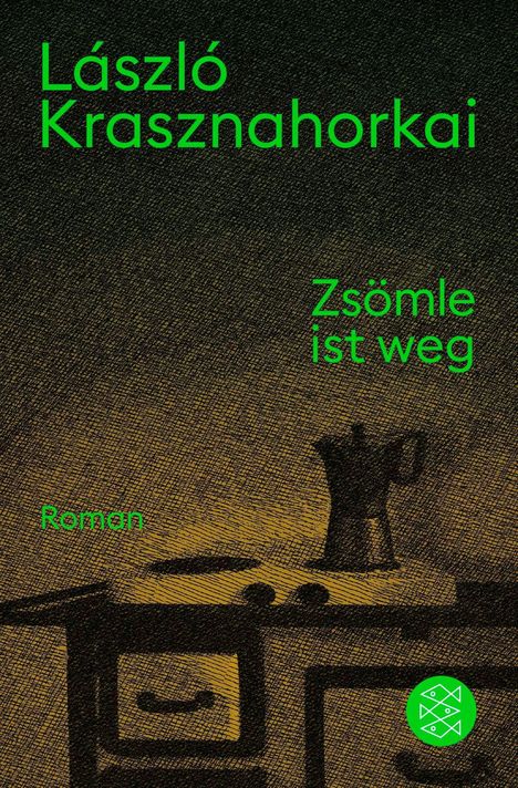 Buchcover für "Zsömlé ist weg" von László Krasznahorkai. Illustration: Topf auf Herd in braunen, texturierten Tönen.