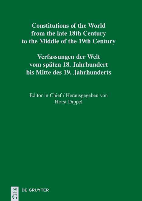 Constitutions of the World from the late 18th Century to the Middle of the 19th Century, Vol. 10, Constitutional Documents of Haiti 1790¿1860, Buch