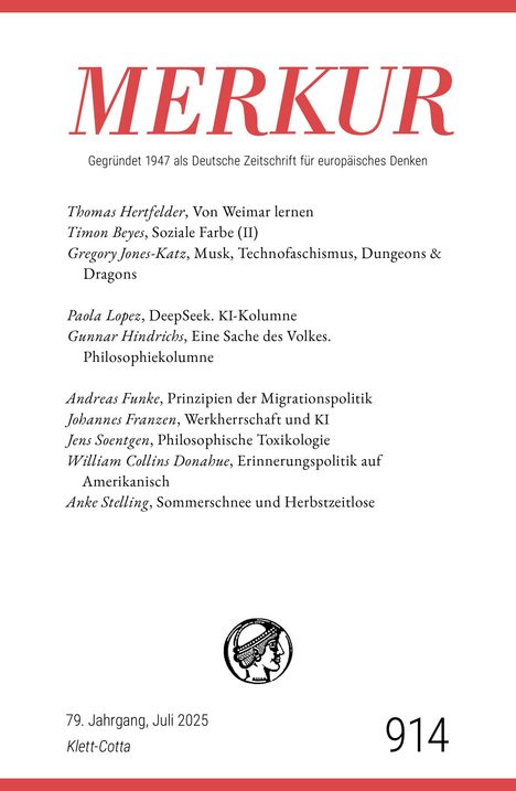 MERKUR 7/2025, Jg.79, Buch